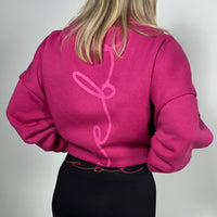 Load image into Gallery viewer, Limited Edition r.e.b.l Signature Cranberry Luxe Quarter Zip Pullover
