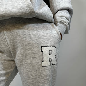 r.e.b.l Grey Signature Luxe University Style Joggers