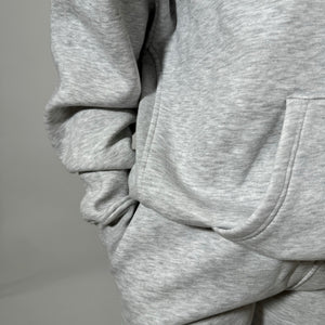 r.e.b.l Grey Signature Luxe University Style Hoodie