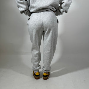 r.e.b.l Grey Signature Luxe University Style Joggers