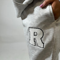 Load image into Gallery viewer, r.e.b.l Grey Signature Luxe University Style Joggers
