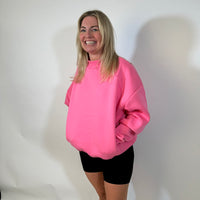 Load image into Gallery viewer, r.e.b.l Signature Luxe Bubblegum Pink Sweatshirt
