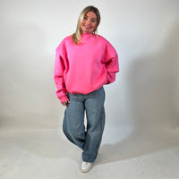 Load image into Gallery viewer, r.e.b.l Signature Luxe Bubblegum Pink Sweatshirt
